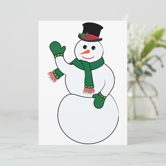 Waving Snowman Einladungen