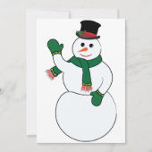 Waving Snowman Einladungen (Vorderseite)