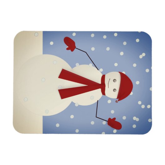 Waving Snowman Magnet (Horizontal)