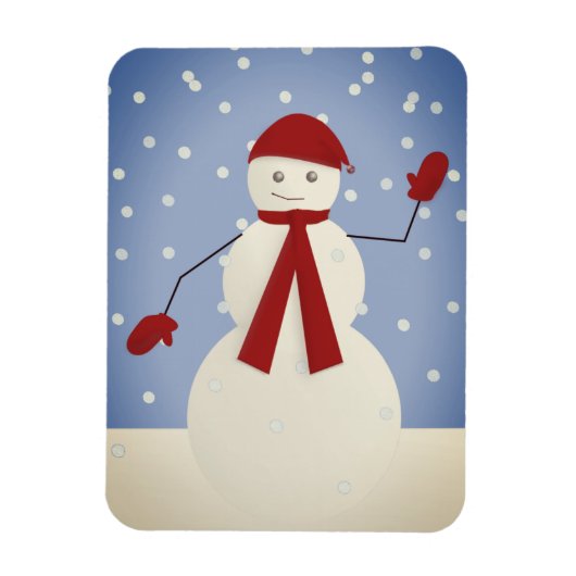 Waving Snowman Magnet (Vertikal)