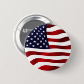 Waving U. S. Flag Button (Vorne & Hinten)
