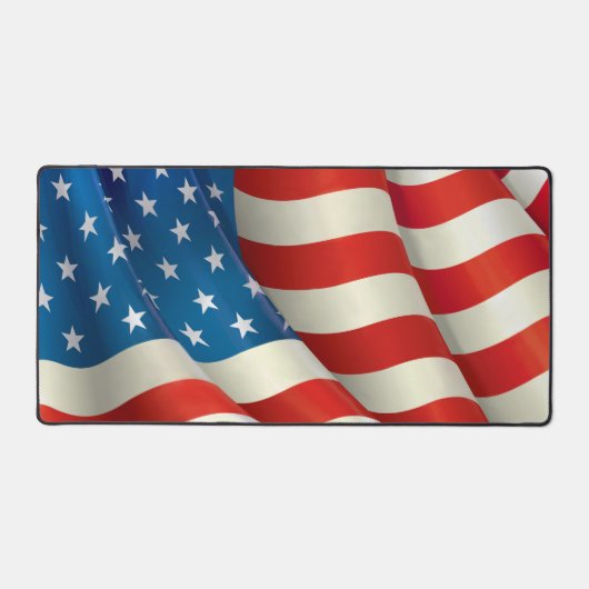 Waving U.S Flag Red White and Blue Schreibtischunterlage (Vorderseite)