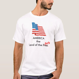 waving_us_flag_large, Safe, x, AMERICALand von t… T-Shirt