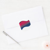 Wavy 3D Bisexuelle Flagge Runder Aufkleber (Umschlag)