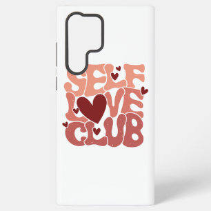 Wavy 70er Jahre Schrift "Self Love Club" Herzen Samsung Galaxy Hülle