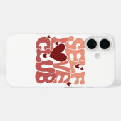 Wavy 70s Font "Self Love Club" Hearts Case-Mate iPhone Hülle (Rückseite (Horizontal))