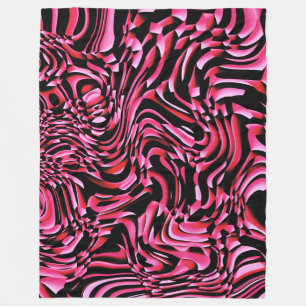 Wavy Abstrakt 270321 - 01 Rot Fleecedecke