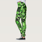 Wavy Abstrakt 270321 - 02 Grüne Leggings (Links)