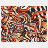 Wavy Abstrakt 270321 - 02 Orange Fleecedecke (Vorderseite (Horizontal))
