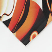 Wavy Abstrakt 270321 - 02 Orange Fleecedecke (Ecke)