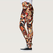 Wavy Abstrakt 270321 - 02 Orange-Leggings Leggings (Links)