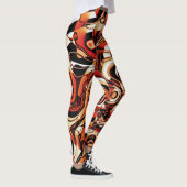 Wavy Abstrakt 270321 - 02 Orange-Leggings Leggings (Rechts)