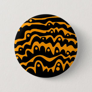 Wavy Abstrakt Black und Orange Button