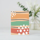 Wavy abstrakt moderne Postcard Postkarte (Stehend Vorderseite)