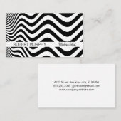 Wavy Abstrakt Pattern Business Card Visitenkarte (Vorne/Hinten)