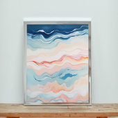 Wavy Abstrakt Seascape Poster