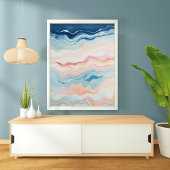 Wavy Abstrakt Seascape Poster