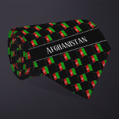 Wavy Afghanistan Flag Pattern Krawatte