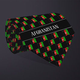Wavy Afghanistan Flag Pattern Krawatte