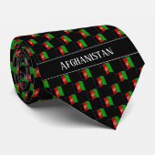 Wavy Afghanistan Flag Pattern Krawatte (Gerollt)