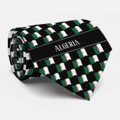 Wavy Algeria Flag Pattern Krawatte (Gerollt)