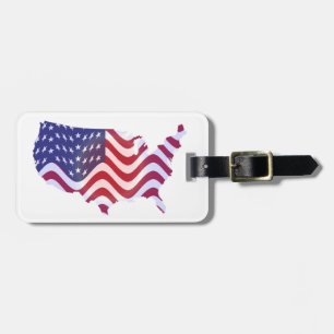 WAVY AMERICAN FLAG GEPÄCKANHÄNGER