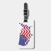 WAVY AMERICAN FLAG GEPÄCKANHÄNGER (Vorderseite vertikal)