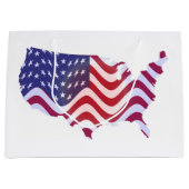 WAVY AMERICAN FLAG GROßE GESCHENKTÜTE (Vorderseite)