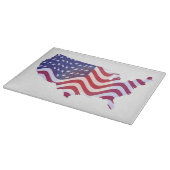 WAVY AMERICAN FLAG SCHNEIDEBRETT (Ecke)