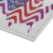WAVY AMERICAN FLAG SCHNEIDEBRETT (Ecke)