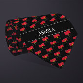 Wavy Angola Flag Muster Krawatte