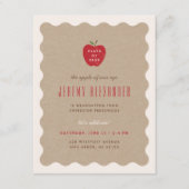 Wavy Apple Preschool Graduation Party Invitation Einladung (Vorderseite)