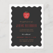 Wavy Apple Preschool Graduation Party Invitation Einladung (Vorderseite)