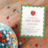 Wavy Apple Preschool Graduation Party Invitation Einladung