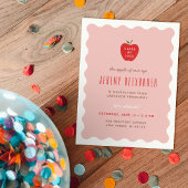 Wavy Apple Preschool Graduation Party Invitation Einladung