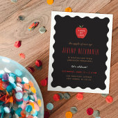 Wavy Apple Preschool Graduation Party Invitation Einladung