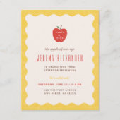 Wavy Apple Preschool Graduation Party Invitation Einladung (Vorderseite)