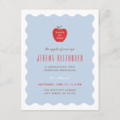 Wavy Apple Preschool Graduation Party Invitation Einladung (Vorderseite)