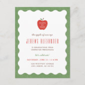 Wavy Apple Preschool Graduation Party Invitation Einladung (Vorderseite)
