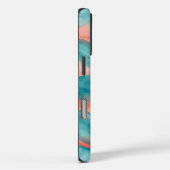 Wavy Aquamarin und Fuschia Abstrakt Case-Mate iPhone Hülle (Rückseite / Rechts)