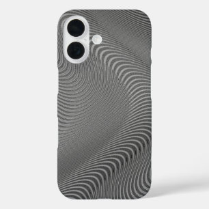 Wavy Art Silver Gray iPhone Case