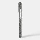 Wavy Art Silver Gray iPhone Case (Rückseite / Links)