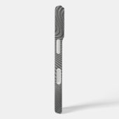 Wavy Art Silver Gray iPhone Case (Rückseite / Rechts)