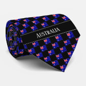 Wavy Australia Flag Pattern Krawatte (Gerollt)