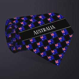 Wavy Australia Flag Pattern Krawatte