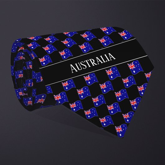 Wavy Australia Flag Pattern Krawatte
