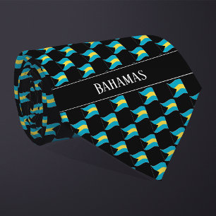 Wavy Bahamas Flag Pattern Krawatte