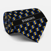 Wavy Barbados Flag Pattern Krawatte (Gerollt)
