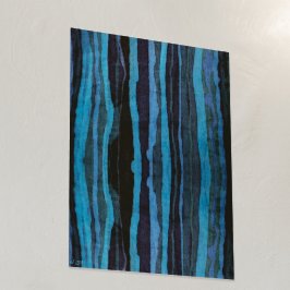 Wavy Batik Streifen Gold Foil Print Foliendrucke