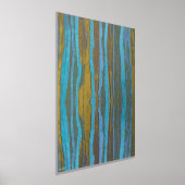 Wavy Batik Streifen Gold Foil Print Foliendrucke (Ablage )